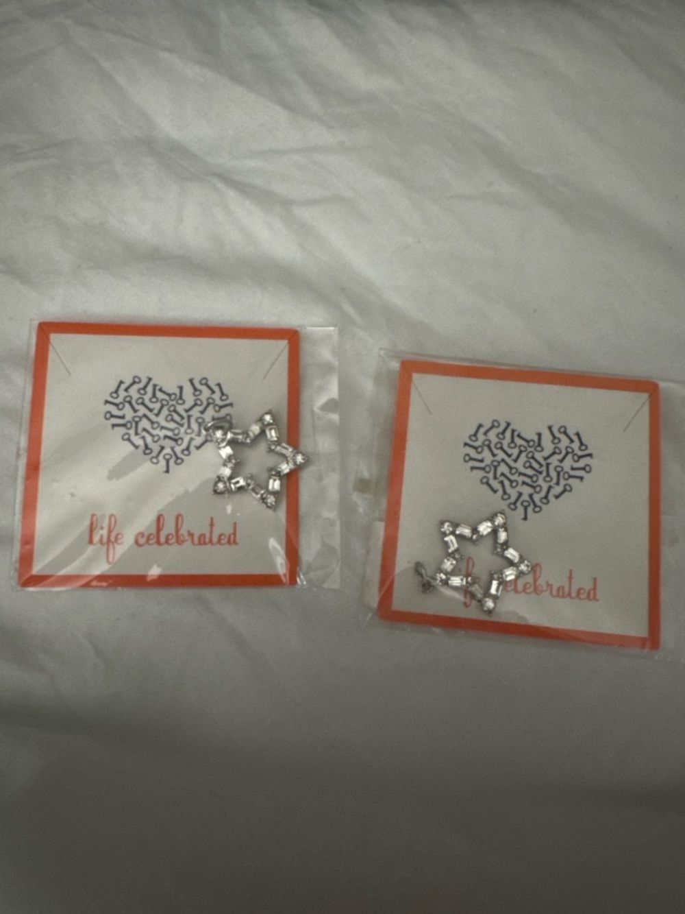 (2) KEEP it Crystal Star Cutout Charm - Silver, Brand New Never Opened! ⭐️⭐️ - Picture 2 of 3
